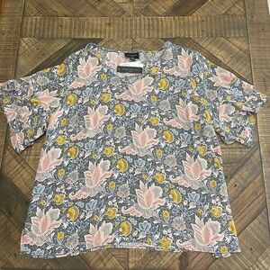 Premise Floral Blouse - Pink, Yellow, Blue